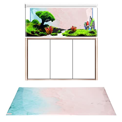 JOROBURO Aquarium-Hintergrunddekoration, Strandmuster, 3D-PVC, Selbstklebende Aquarium-Tapete, Aquarium-Hintergrundposter für Aquarium-Aquarien (91 * 50CM)