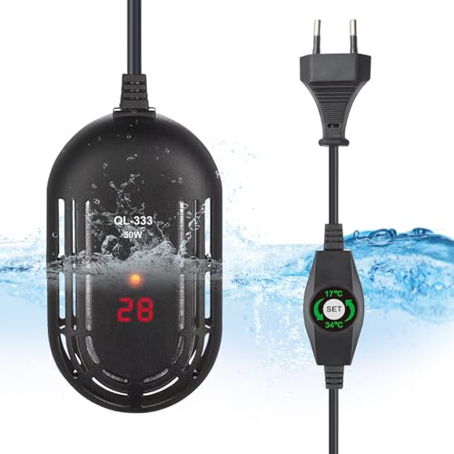 Mini Aquarium Heizung 50W, Mini Aquarium Heizstab, Aquarium Heizer, Heizstab Aquarium, Einstellbare Temperatur Aquarium Heizstab Mit Digitalem Display, Mit Überhitzungsschutz, Für 1-35L Aquarien