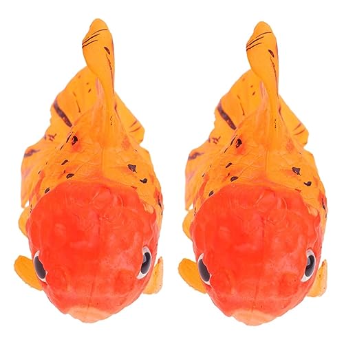 SEWOART 2St Aquarienfische Dekoration künstliche Fische hühner Spielzeug nachtschein goldfische goldfish imitierter Fisch schwimmender Fisch Aquariumdekoration Dekor für Aquarienfische