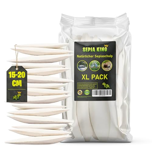 Sepia King Sepiaschalen Premium XL Vorteilspackung 250g Sepia Schalen - Optimale Kalzium und Vitaminversorgung - Nahrung, Futter für Reptilien, Schildkröten, Bartagamen, Vögel - Terrarium Zubehör