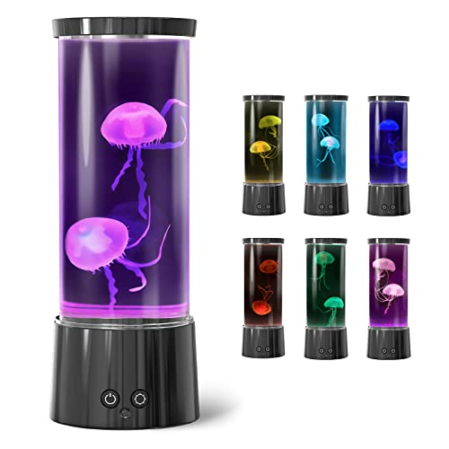 FBSPORT Quallen Lampe 17 Farben 4 Lichtmodi Jellyfish Lamp Fantasy LED Quallen Aquarium Lampe Runde Stimmungslicht Geschenke für Kinder Erwachsene Dekoration für Zuhause Büro