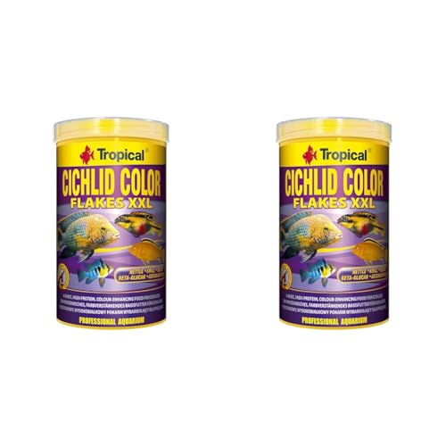 Tropical Cichlid Color Flakes XXL, 2er Pack (1 x 1 l)