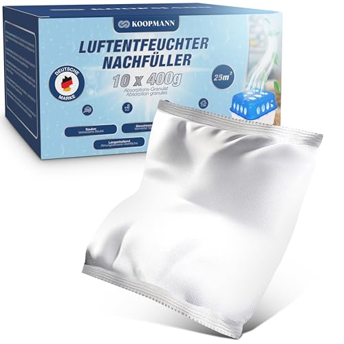 10x Luftentfeuchter Granulat 400g Nachfüllbeutel Set – Nachfüllpack für alle Luftentfeuchter Entfeuchter - Nachfüll-Beutel Schimmel- und Geruchsschutz