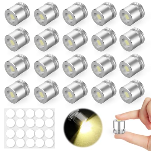 Joycabin 20 Stück Mini LED Lichter für Puppenhäuser, Mini-Lichter zum Basteln, Mini-Lichter zum Selbermachen, Miniatur Lichter für Spielzeug Bausteine, Vitrinen (Warmweiß)