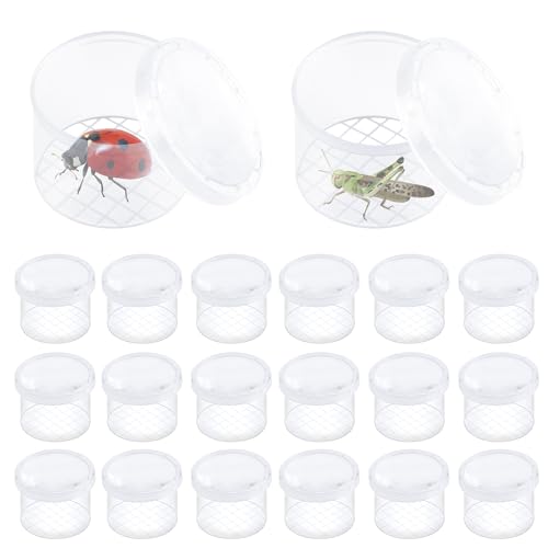 20 Stück Becherlupen für Kinder, Klares Lupenglas für Kinder & Erwachsene Forscher Set, Insektenbeobachter für Wissenschaft/Biologie & Käfersammeln - Insekten Forscherset Kinder