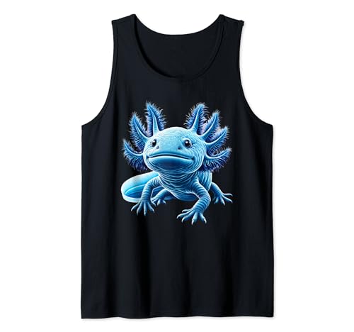 Cute Blue Axolotl Tank Top