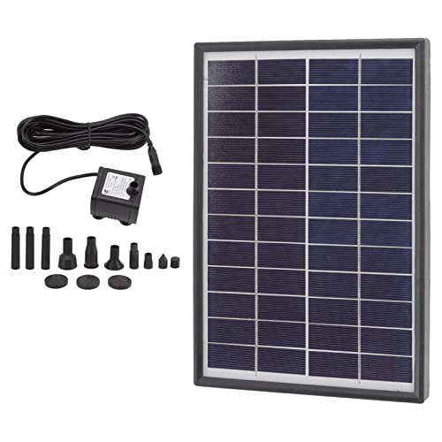 HUONIU 12 V 6 W Solar-Brunnenpumpe für Garten, Mini-dekorativer schwimmender Brunnen