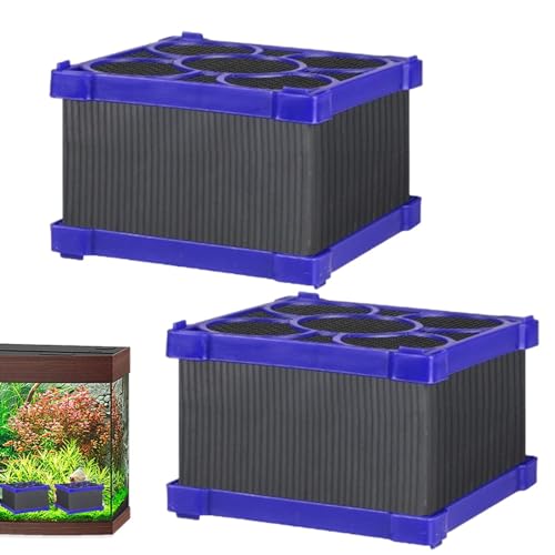 Aquarium-Eimerfilter, leiser Innenfilter für Aquarien, 3-in-1-Filtration für kristallklares Wasser, starke Filtration und Absorption für Aquarien, Teiche, Tanks