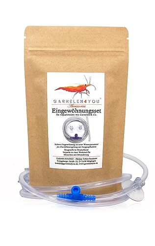 GARNELEN4YOU® Eingewöhnungsset | Made in Germany | sichere Eingewöhnung von Aquarientieren wie Garnelen, Krebse und Schnecken per Durchflussregelung