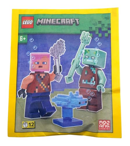 LEGO Minecraft: Abenteurer mit Ertrunkenen und Axolotl Combo Pack - 6+