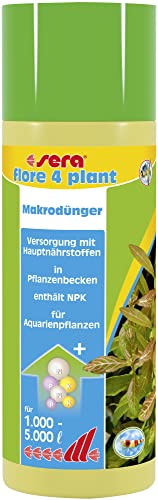 sera flore 4 plant 250 ml - Makrodünger mit Hauptnährstoffen Systempflege Mit NPK zur Hauptversorgung Für Aquarienpflanzen, Dünger für Wasserpflanzen