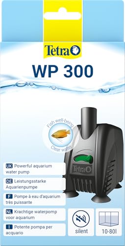 Tetra WP 300 Wasserpumpe für Aquarien - Leistungsstarke Aquarienpumpe, mit Durchlfussregulierung, für eine optimale Wasserzirkulation und klares Wasser, 10 - 80 Liter