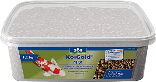 Söll KoiGold Mix - Koifutter mit Spurenelementen und Vitaminen zur vollwertigen Ernährung von Koi im Koiteich, Gartenteich, Fischteich