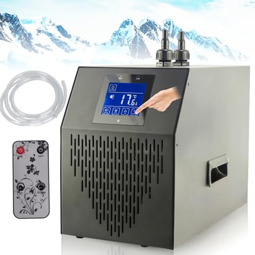 Bewinner Aquarium Wasserkühler mit Touchscreen – 42 Gallonen 1/10 PS Geräuscharmer Wassertank, Eisbadkühler, Kühlsystem für Axolotl, Fisch, Riff, Garnelen, Salamander