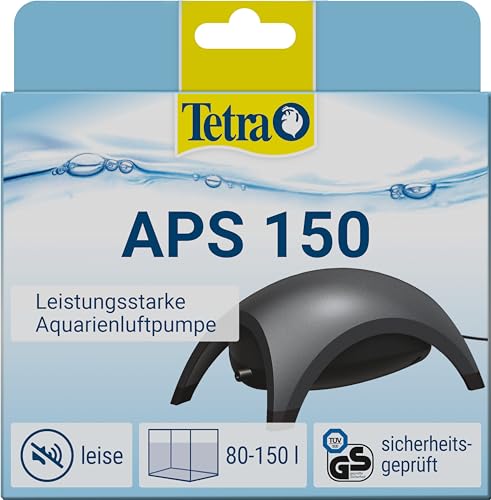 Tetra APS 150 Aquarium Luftpumpe - leise Membran-Pumpe für Aquarien von 80-150 L, schwarz