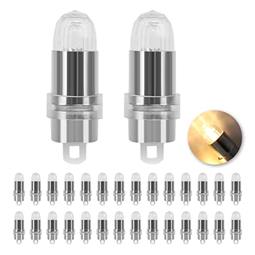 Encham 30 Stück BallonLichter Mini LED Warmweiß für Papierlaterne Luftballons Batteriebetrieben Halloween kürbis licht Geburtstag Party Hochzeiten deko Weihnachten