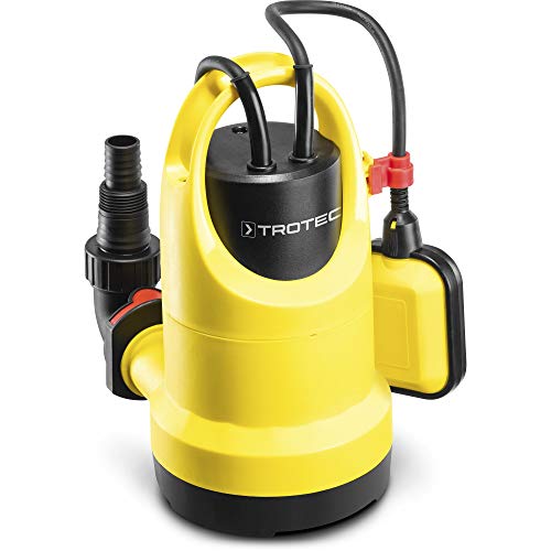 TROTEC Tauchpumpe TWP 4006 E – Pumpe für Klarwasser – Fördermenge 7300 l/h, Eintauchtiefe max. 7 m, Rückflussstopp, IP8X