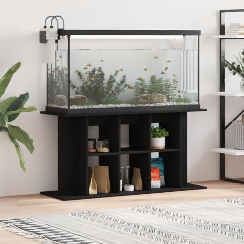 Chaduof Aquariumständer Schwarz 100x40x60 cm Holzwerkstoff, Aquarium Unterschrank, Aquarium Schrank, Aquariumschrank, Aquarium Tisch, Aquarium Stands