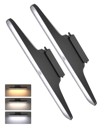 EZVALO Schrankbeleuchtung LED mit Bewegungsmelder,3 Farben Schrankbeleuchtung Led mit Bewegungsmelder 4500mAh Dimmbar LED Sensor Licht für Schlafzimmer/Kleiderschrank