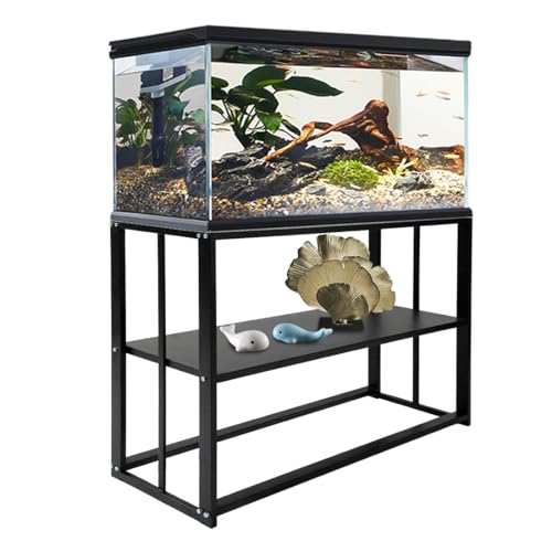 CStern Aquariumständer,Metall Aquarienschrank,Aquarium Unterschrank,Aquarium Tisch Mit Stauraum,unterschrank aquarium,120*74*46cm,Schwarz