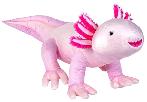 Wild Republic Cuddlekins Eco Jumbo Axolotl, Plüschtier, 76 cm, Plüschspielzeug, umweltfreundlich