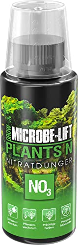 MICROBE-LIFT® - Plants N | Stickstoff/Nitrat Dünger für Pflanzen in jedem Süßwasser Aquarium | Für prachtvollen Pflanzenwuchs | FREI VON Phosphat | Aquascaping | Inhalt: 118 ml