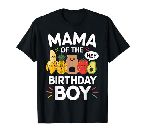 Geburtstag Junge Mama Outfit Niedlich Kawaii Obst Tiere Geburtstag T-Shirt