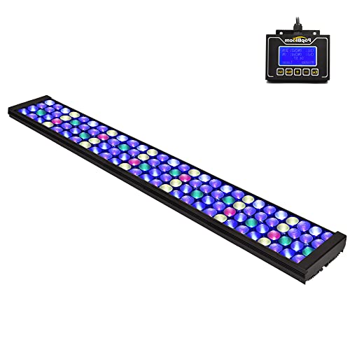 PopBloom LED Aquarium Light T75 Reef Lampe Aquarium Beleuchtung Led Meerwasser Led für Aquarium Led Lampe Marine Reef 80-100cm Tank (1 T75 mit Hängeset)