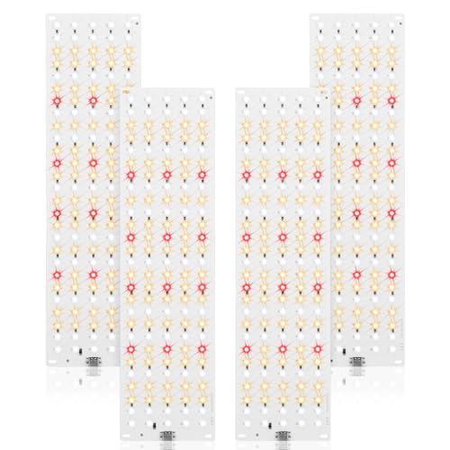 JKOKPMG 540 LEDs Pflanzenlampe, LED Vollspektrum, 4 Stück Pflanzenleuchte, Pflanzenlicht Wachsen licht mit 3/9/12H Zeitschaltuhr 10 Arten von Helligkeit für Zimmerpflanzen