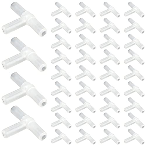 40 stücke Aquarium Luftschlauch Stecker Transparent 3 Way Form T Anschluss Aquarium Luftventil Stecker Luftpumpe Zubehör