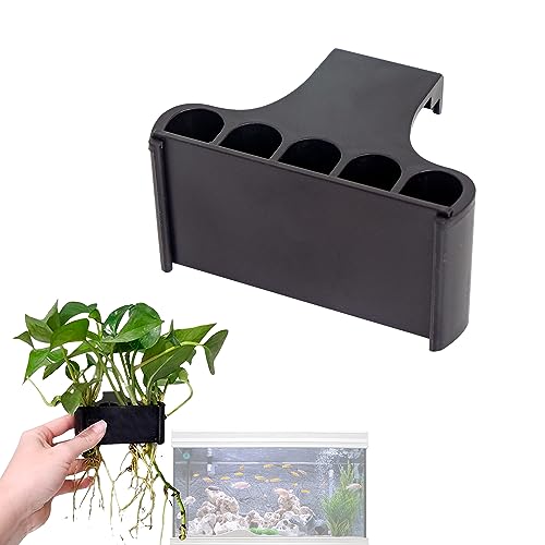 jinminamz Aquarium Pflanzenaufhänger Hängende Wasserpflanzenhalter Pflanzentöpfe - Samen Wasser Gras Pflanze Tasse für Aquarien, Aquaponische Pflanzenzucht, Mini Fish Tank und Aquascape-Dekorationen