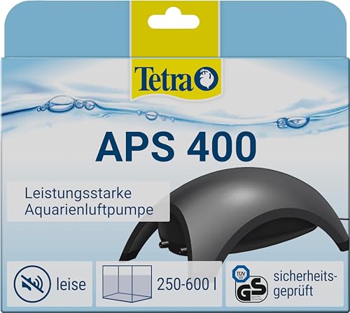Tetra APS 400 Aquarium Luftpumpe - leise Membran-Pumpe für Aquarien von 250-600 L, schwarz