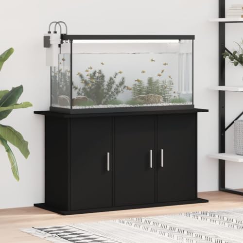 ZEYUAN Aquariumständer Schwarz 101x41x58 cm Holzwerkstoff, Aquarium Unterschrank, Aquarium Schrank, Aquariumschrank, Aquarium Tisch, Aquarium Stands 833632