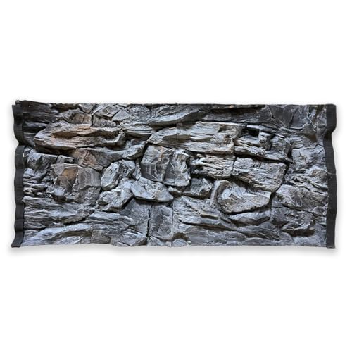 ZooPaul 3D Aquarium Rückwand Struktur grau 120x60 cm