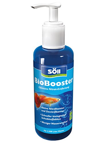 Söll 80560 BioBooster, 250 ml - Aquariumpflege und Nitratentfernung/hochaktive Aquarium-Starterbakterien im Wasseraufbereitungsmittel/reduzieren Nitrat-Gehalt im Aquarium