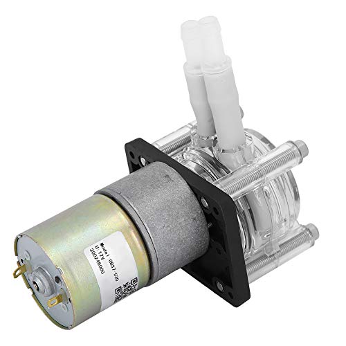 Edelstahl-Radrahmen-Schlauchpumpe, Korrosionsbeständig, Selbstansaugende Gleichstrommotorpumpe für Waschmaschinen, Tintenabgabe, PC, Transparent (12V)