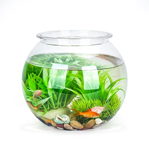 Nobleza - Kugelaquarium Bruchsicherer Kunststoff Fischschale, ideal für Blumen oder als Fischglas, 20 cm