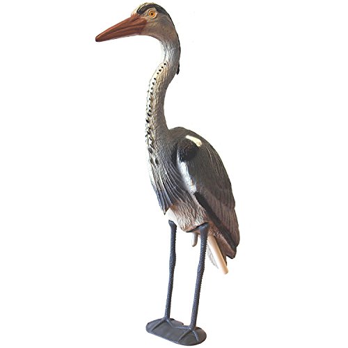 Deko Gartenfigur Reiher 72cm für den Teich - 72cm Fischreiher Teichfigur Gartenschreck