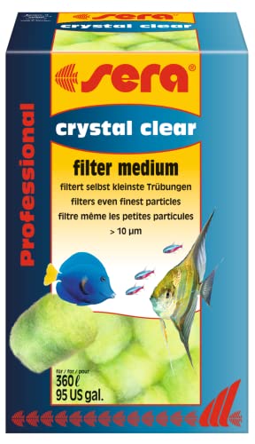 sera Crystal Clear 12 Filterbälle (formstabil & mehrfach auswaschbar) die innovative, patentierte 3D-Faserstruktur entfernt kleinste Trübungen ab 10µm (z.B. Schwebealgen, Mulm) nach kurzer Zeit, 44510