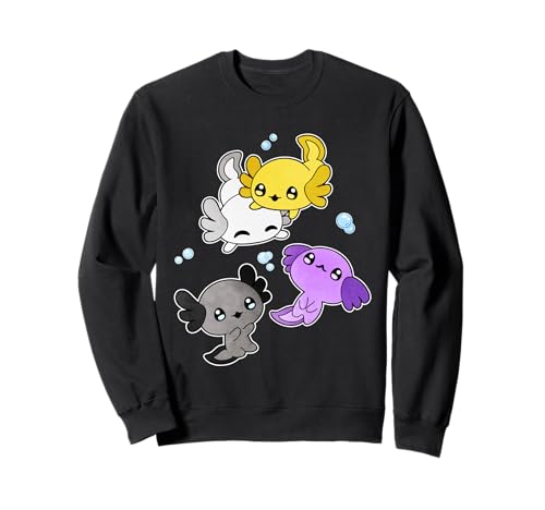 Nichtbinäre Flagge Nichtbinärer Preis LGBTQ Axolotl Sweatshirt