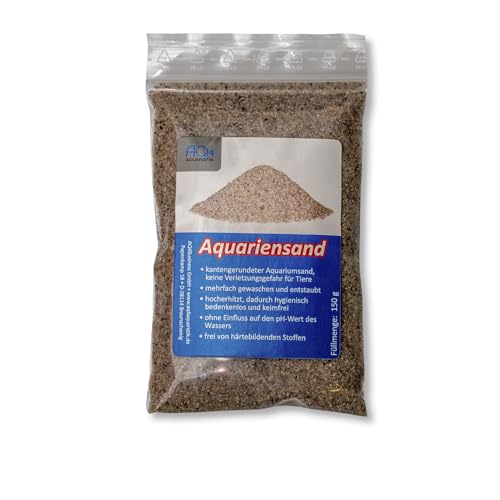AQ4Aquaristik Aquariensand für Urzeitkrebse - natürlicher Bodengrund - staubfrei - gewaschen - frei von Schadstoffen und Farbe - 0,4-0,8 mm - 150 g