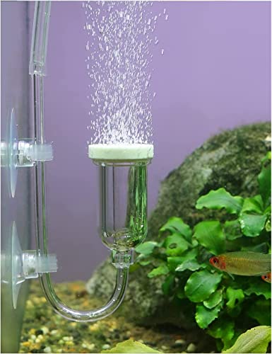 boxtech Aquarium Luftstein, Zubehör für Aquarienluftpumpen Kit mit Steuerventil Leise Super-High Diffusor für gelösten Sauerstoff Lässt Super Tiny Bubbles für Aquarium und Hydroponic (25mm)