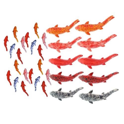 Happyyami 30St Kompaktes Aquariumdekor künstliche Fische plastikfische Aquarium-Ornament Fisch Figur Aquarium-Fisch-Ornament realistisches Fischdekor Aquariumdekoration für den Haushalt Harz