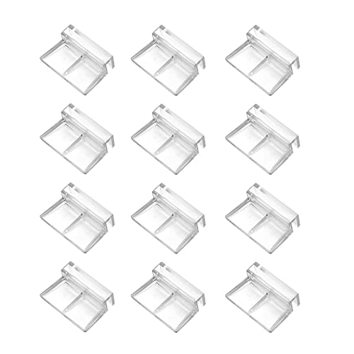 Glasabdeckungs-Clips für Aquarien,Unterstützung Halter Glasabdeckungs Clips,Glasabdeckung Clip Unterstützung Halter für Aquarien,Acryl-Clips universale Halterungen für randlose Aquarien,6mm*12 Stück