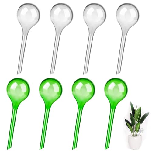 TAIHE 8 Stück Bewässerungskugeln für Pflanzen, Automatische Bewässerungskugel für Topfpflanzen, Pflanzenbewässerungsbirnen Selbstbewässernde Glühbirnen für Zimmerpflanzen, Garten und Balkon