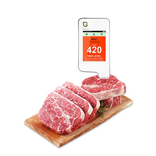 Greentest Instant-Lesegerät für frisches Fleisch, Obst, Gemüse, Nitrat-Tester und Messgerät für Lebensmittel (weiß)