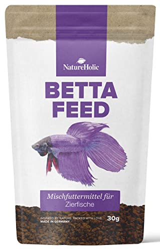 NatureHolic Bettafeed - Bettafutter I Spezialfutter für Kampffische I mit allem, was Bettas brauchen I schonende Herstellung I made in Germany I 50ml