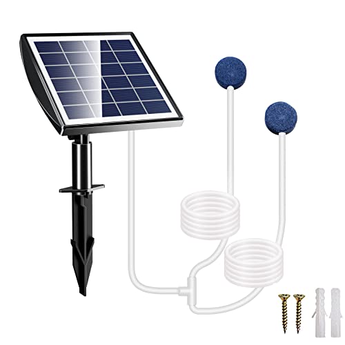 FLOWood Solar Teichbelüfter, 2,5W Solarmodul Sauerstoffpumpe für Teich mit 2200mAh Akku,...