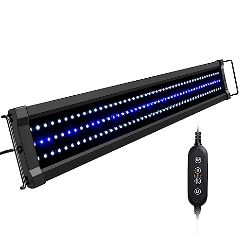 NICREW ClassicLED G2 Aquarium Beleuchtung, Steuerbar LED Lampe mit Mondlicht, IP67 Wasserdicht für Süßwasser-Aquarien, 76-95cm