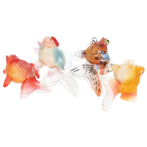 Vaguelly 4 Stück Künstlicher Künstlicher Fisch Modell Aus Kunststoff Schwimmender Fisch Lebensechte Fischverzierungen Aquarium-Dekoration Bunte Meerestiere Spielzeug